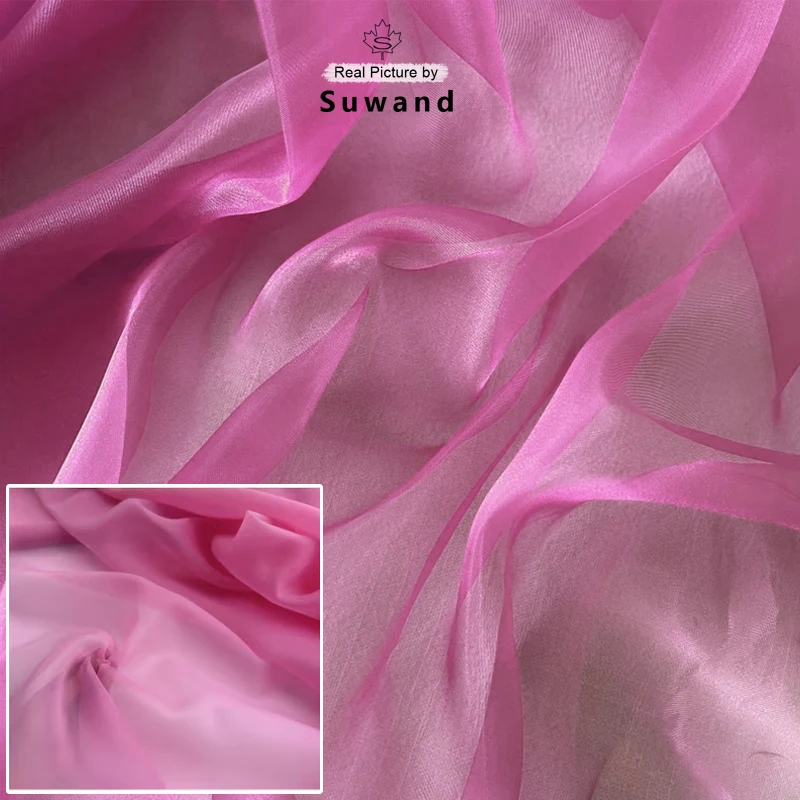 Elegant Purple Matte Organza Bridal Fabric – 150cm Wide Sheer Material for Gowns and Wedding Decor