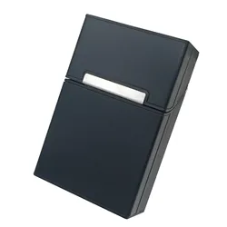 Custom Engraved Waterproof Metal Cigarette Box - Personalized Gift (Black)