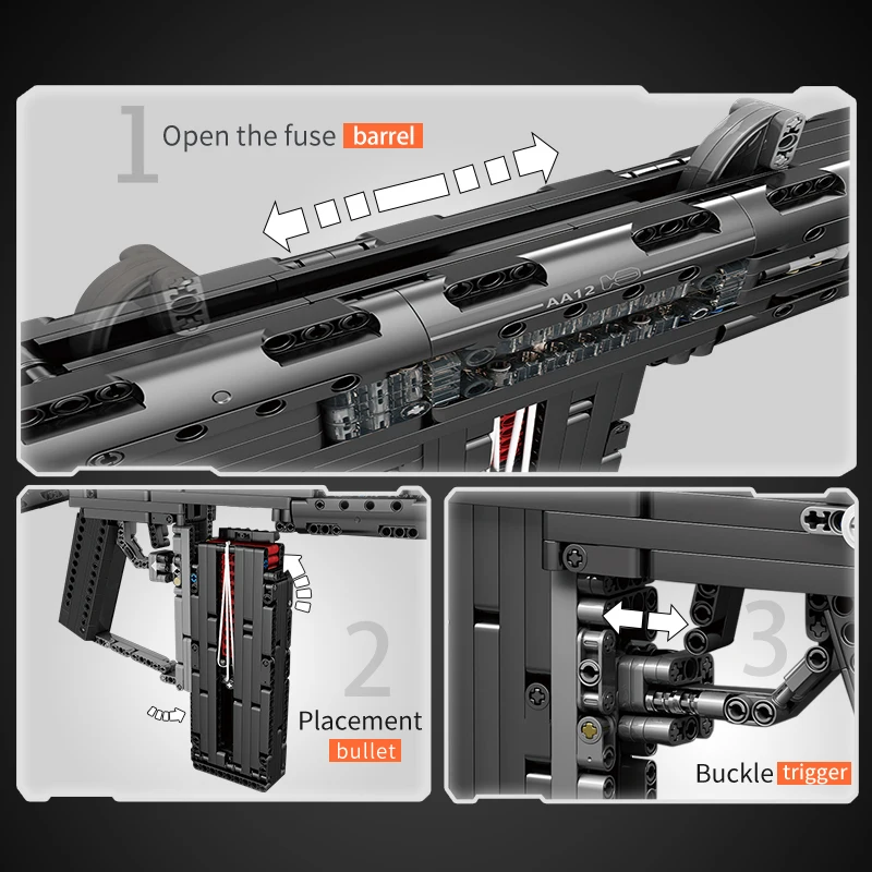 Acheter MOULD KING – pistolet à bloc motorisé MP5, modèle de mitraillette,  blocs de construction en briques, jouet éducatif pour enfants, bricolage,  cadeaux de noël