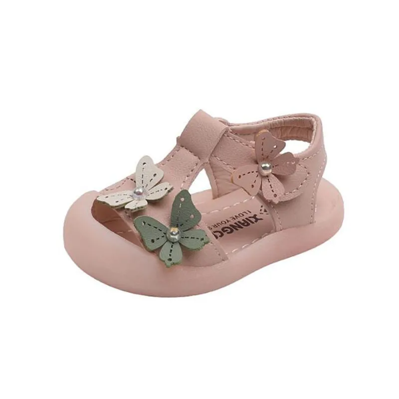 Summer new children's leisure sports sandals Girls Toddler Baotou shoes soft bottom bow princess shoes children's Non Slip shoes