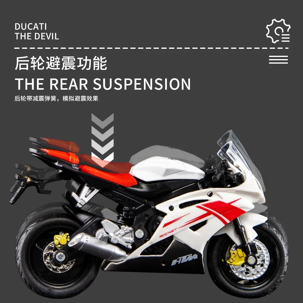 1:18 Yamaha R6 Motorcycle High Simulation Diecast Metal Alloy Model car Collection Kids Toy Gifts M21 5