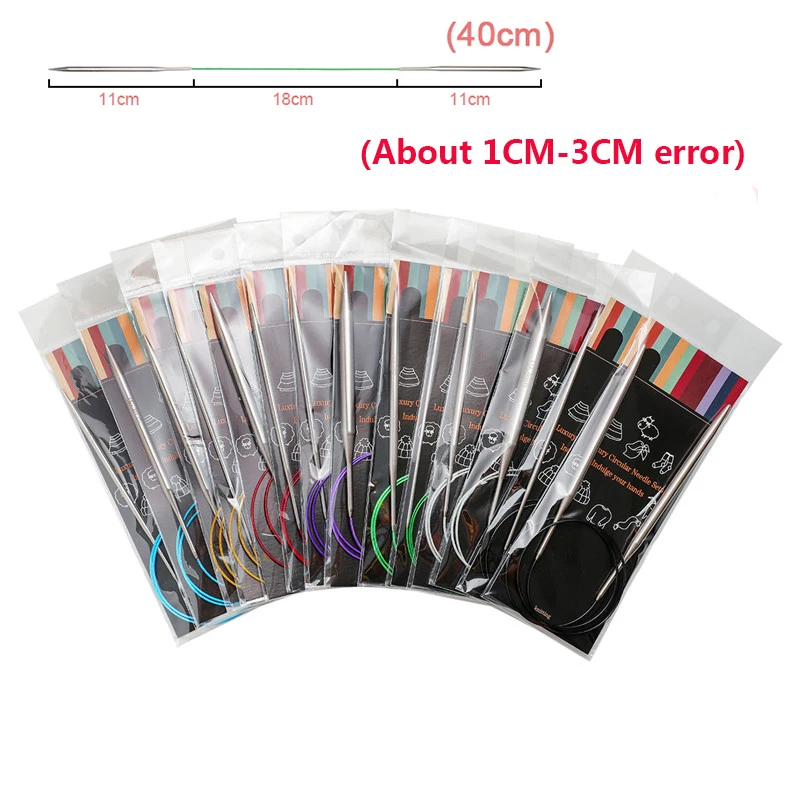 Description Picture 2 of item40/100cm Circular Knitting Wool Yarn Needles Stainless Steel Tube Crochet Sweater Needle diy Accessories Sewing Needlework Tools