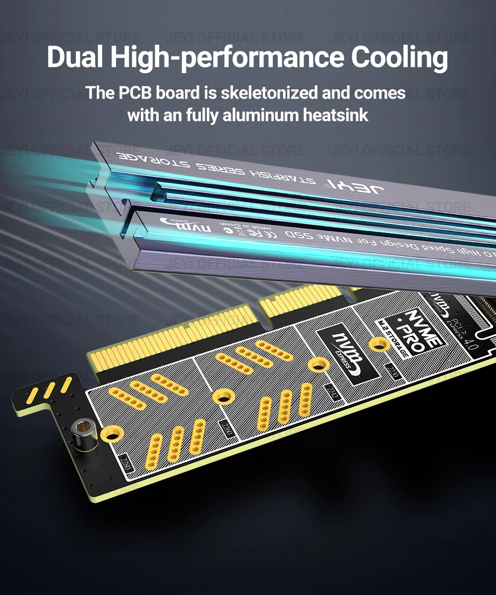 de Alumínio, 64Gbps, Gen4, PCIE X4, X8, X16