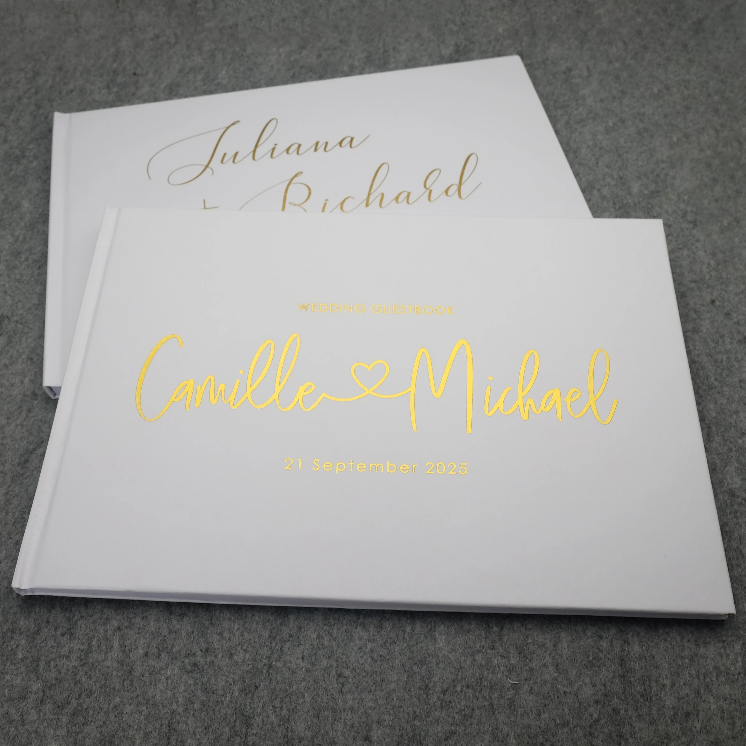 Message Book Personalized Wedding Guest Book White Album Signature For Anniversary Birthday Baptism Decor