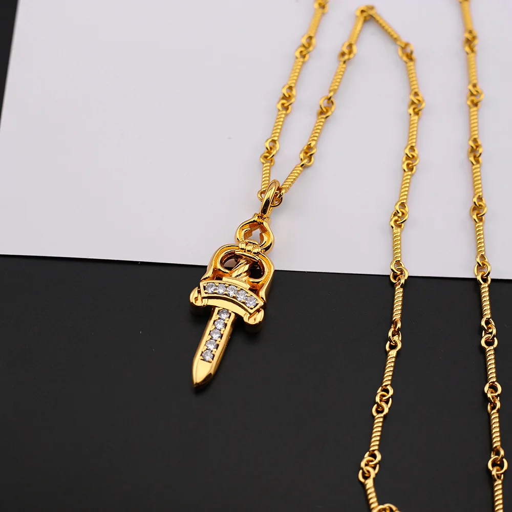

European and American Fashion Sword Pendant Necklace