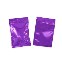 Purple Color Glossy Zip lock Plastic Small Pouch  Gift Candy Party Tea Chips Coffee Bags Aluminum Foil Bag Customized Logo 2