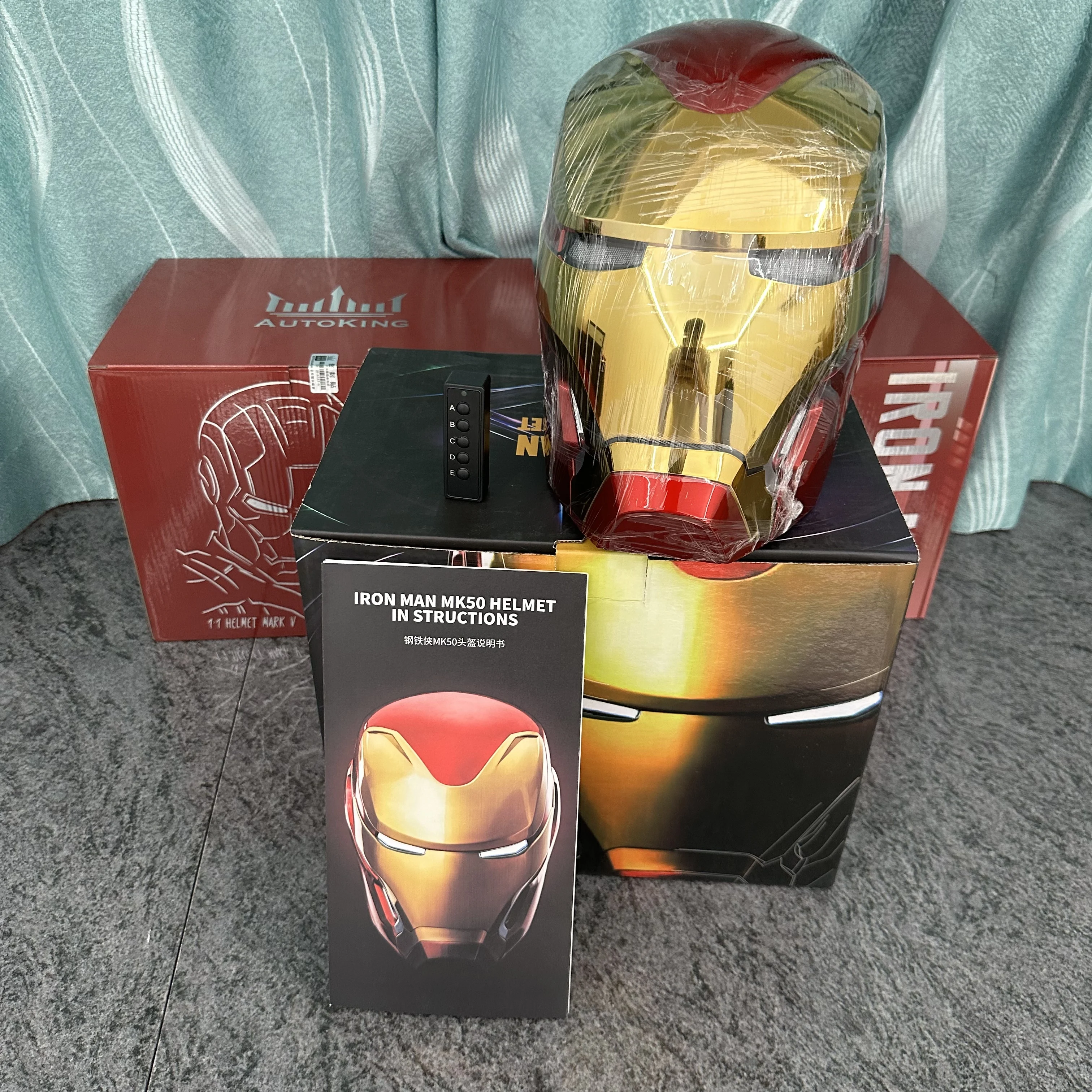 Iron Man MK50 Figure Cos Mask Voice-Activated Deformation 1:1 Wearable Helmet Around Animation Derivatives Model Toy Gift Boy