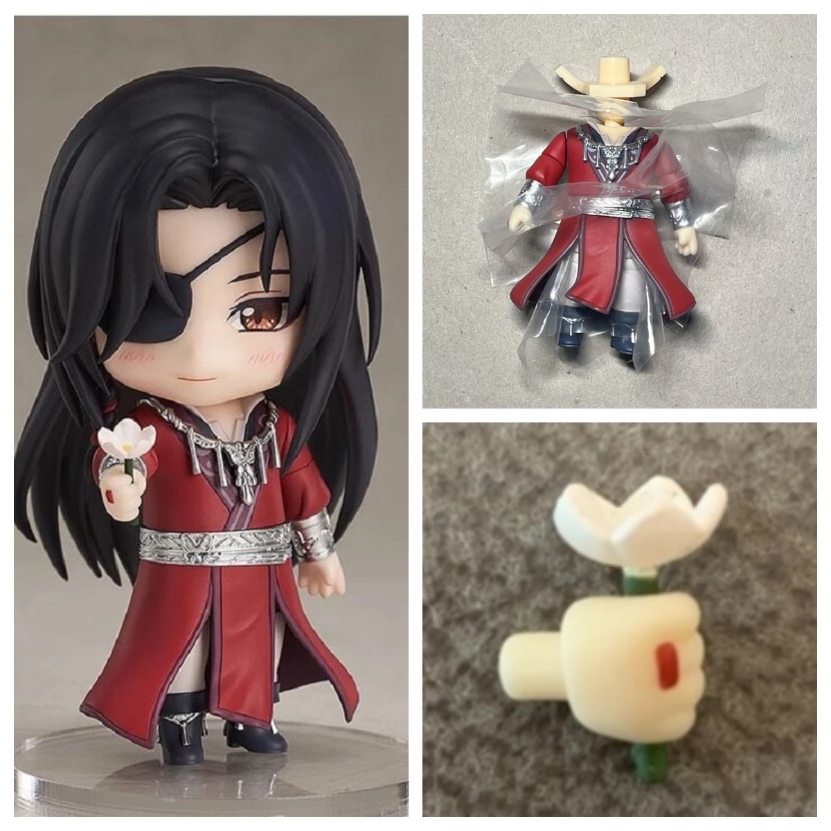Hua Cheng Xie Lian DIY Replacement Hair Face Body Anime Tian Guan Ci Fu Gsc Clay Man Figure for Ob11 1/12bjd Doll Accessories anime ornament