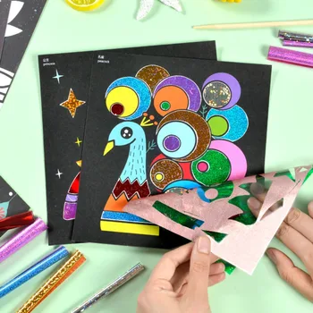DIY Cartoon Magic Transfer Painting Crafts for Kids Arts and Crafts Toys Children Creative Educational Learning Drawing Toys 1