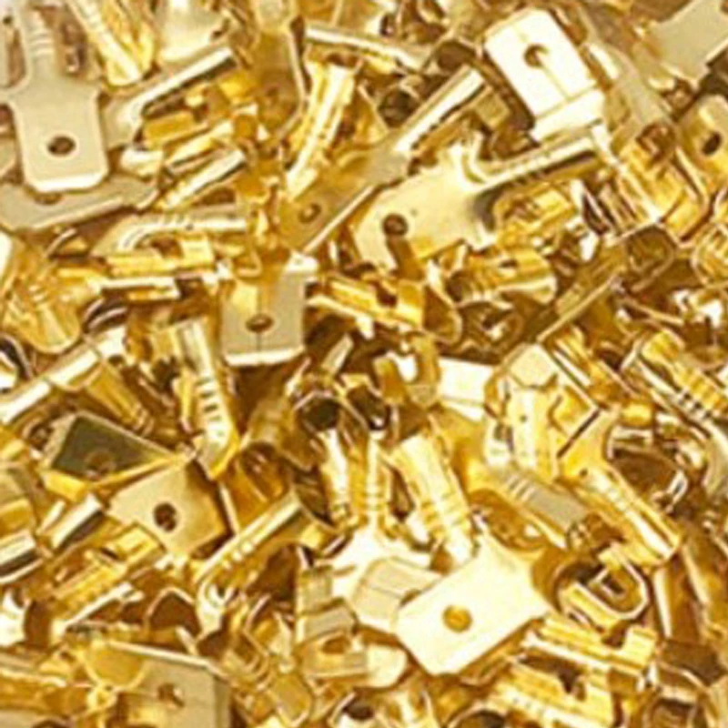 Wire connector terminals 100Pcs/Lot 2.8/4.8/6.3mm female and male crimp brass car speaker electric wire with insulating sheath