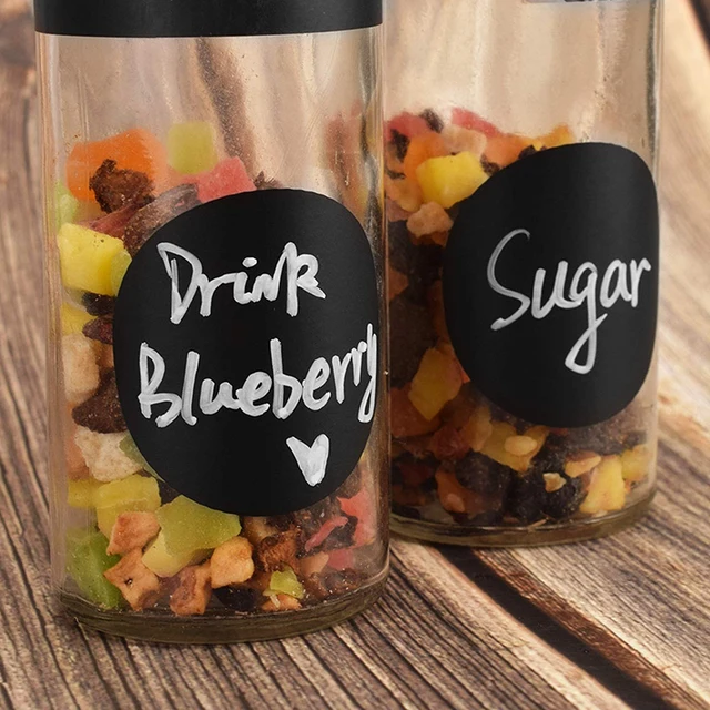 Törölhető Tábla Címkék Vízálló Matricák Jar Kézműves Konyhai Táblák Palack + Markerek - Image 3