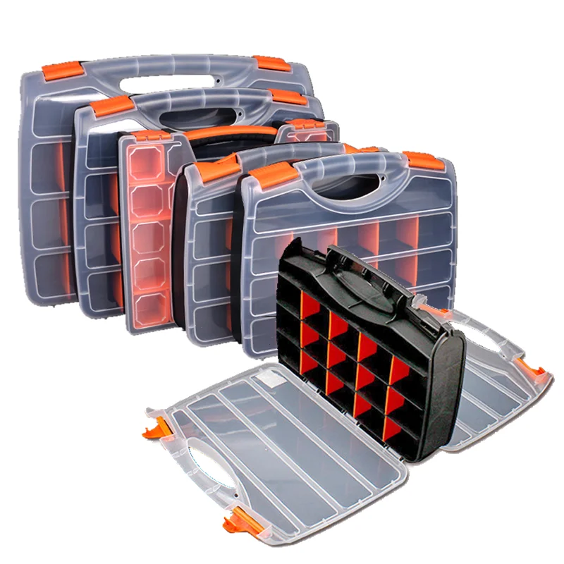 Plastic Portable Parts Box Toolbox Organizer Screw Storage Box Metal Parts  Hardware Tool Screwdriver Auto Repair Tool Box