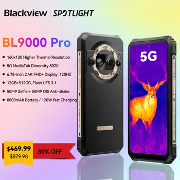 [World Premiere] Blackview BL9000 PRO 5G Rugged Phone 6.78'' FHD 12GB RAM 512GB 50MP Camera FLIR 8800mAh Battery Android 14