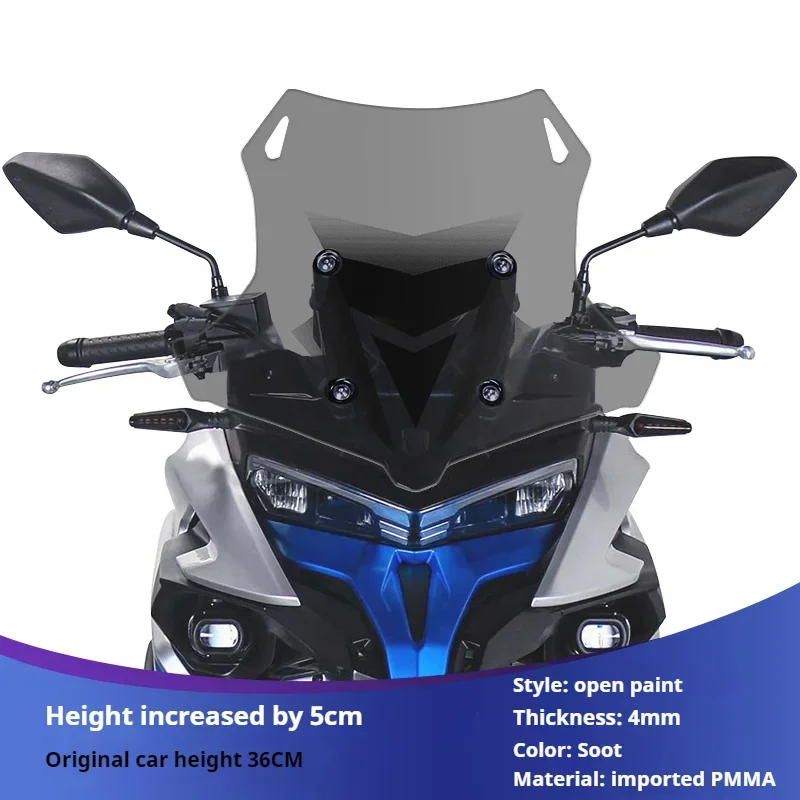 VOGE DS525X modified front windshield 525DSX windshield heightening and widening motorcycle windscreen