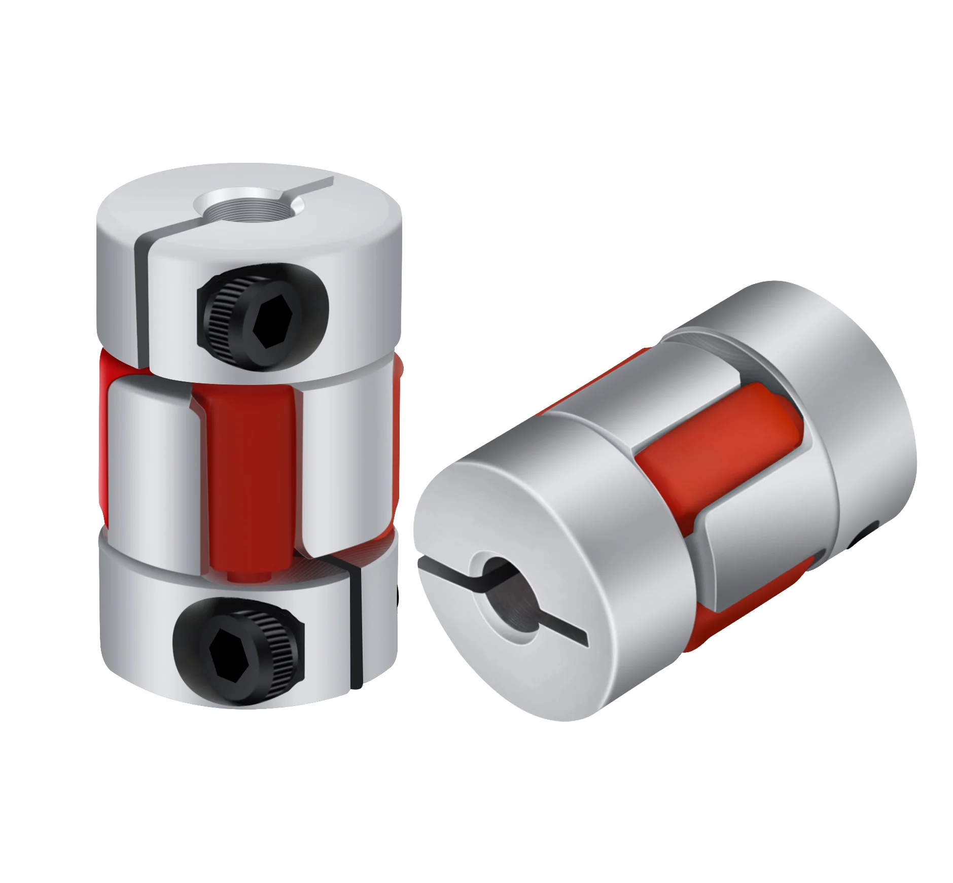 Shaft Coupler Flexible Coupling Shaft Connector D25L35 Coupler D25 L35 three Jaw Aluminium Plum Flexible Shaft Coupling Motor Connector 5/6/6.35/8/10/12mm