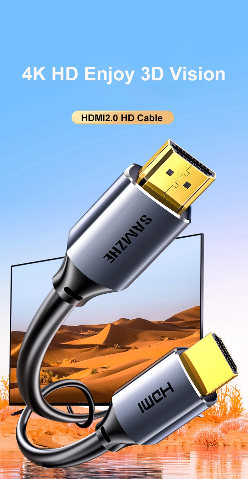 SAMZHE 4K/60HZ HDMI 2,0 Kabel Splitter Kabel für Mi Box HDTV HDMI 2,0 Audio Kabel Schalter adapter für Xiaomi PS4 Kabel HDMI – Detail 2