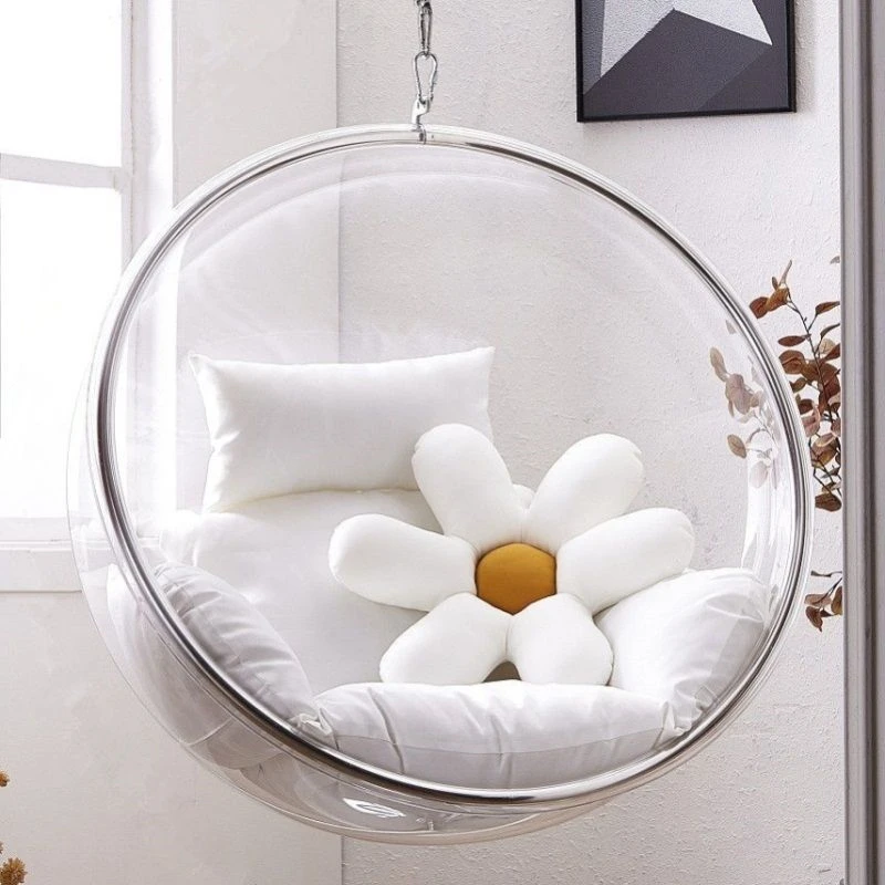 

Hanging Ball Space Chair Glass Ball Indoor Hanging Chair Hanging Basket Nordic Outdoor Swing Home Stay Transparent Bubble Chair