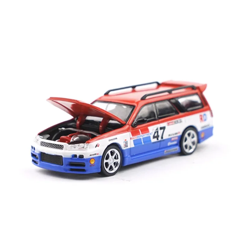 

1/64 GTR GT-R R34 Alloy Avant Station Wagon Car Model Diecast Metal Toy Track Racing Sports Vehicles Car Model Children Toy Gift