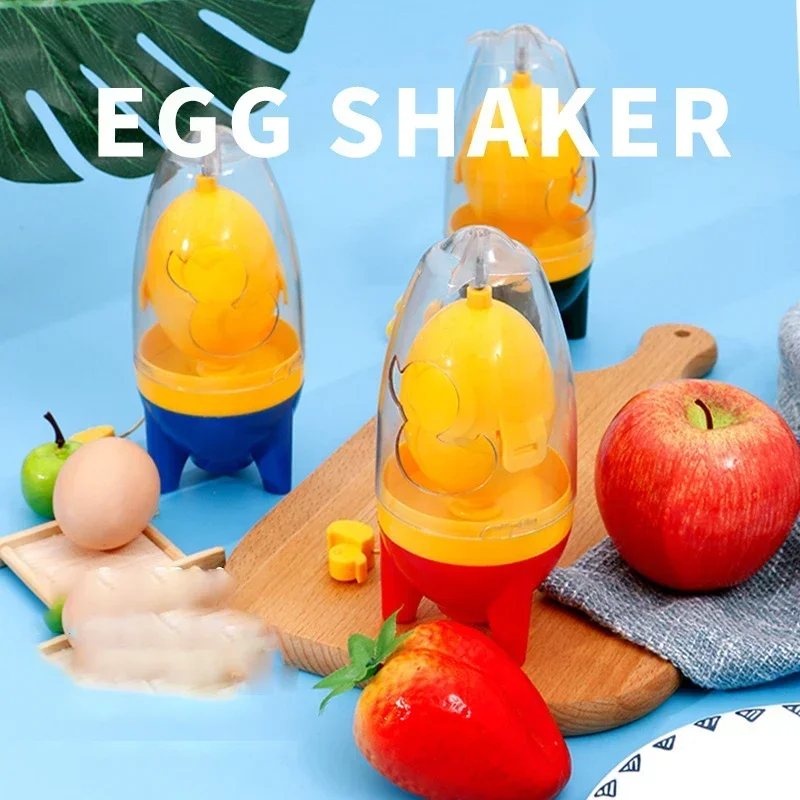 Home Egg Scrambler Hand Eggs Shaker Mixer Food Grade Silicone Egg Spinner Manual Tool In Shell Spinner Hard Boiled Eggs egg beater