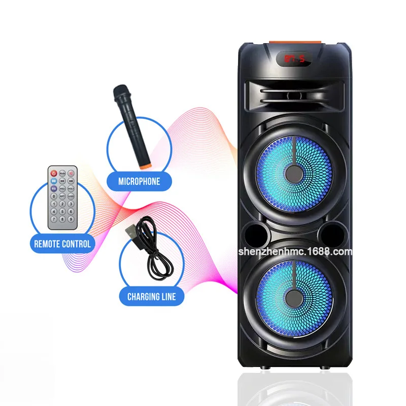 2023 New Double-eight-inch Outdoor Party Home Video Singing High Volume And  Good Sound Quality Wireless Bluetooth Speaker Column - Speakers - AliExpress