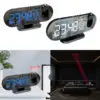 Electronic Digital LED Mirror Alarm Clock Projector USB Rechargeable Temperature 3