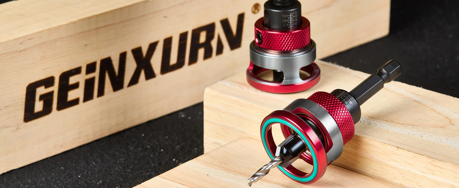 Geinxurn Senkbohrer-Set, 3,2 mm x 9,5 mm (1/8 "-1/2 "), Präzisions-Fasen- und Senkwerkzeug – Detail 1