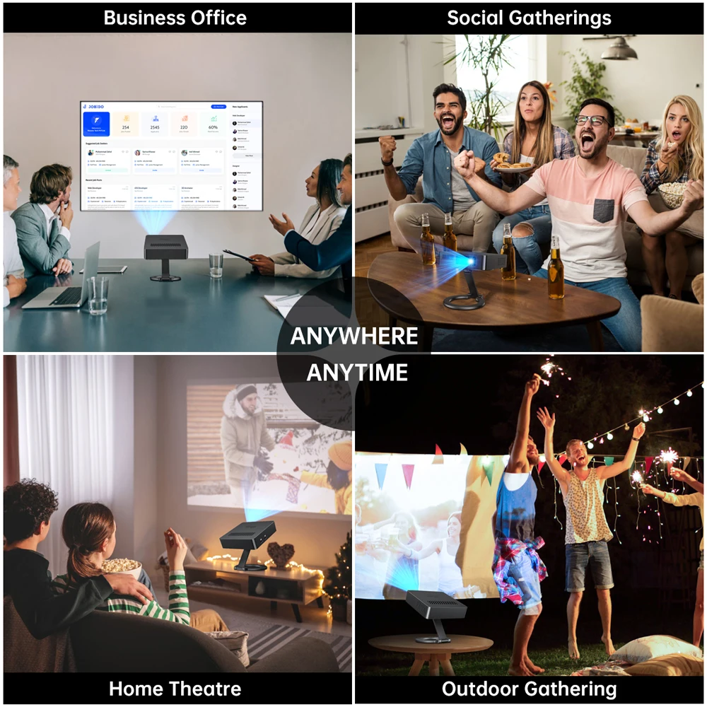 Uniehrtz 8849 MARS Mini Projector DLP Auto Focus Projector Support Laptop, PC, Smartphone Pocket Size Portable Outdoor Projetor