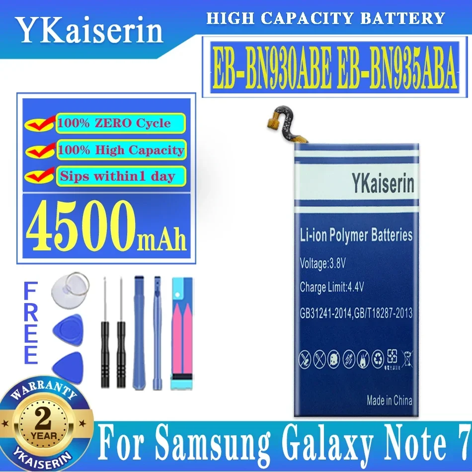Batteria Di Ricambio Ykaiserin Eb-Bn930Abe Eb-Bn935Aba Per Samsung Galaxy Note 7 Batteria Ricaricabile Per Telefono Akku