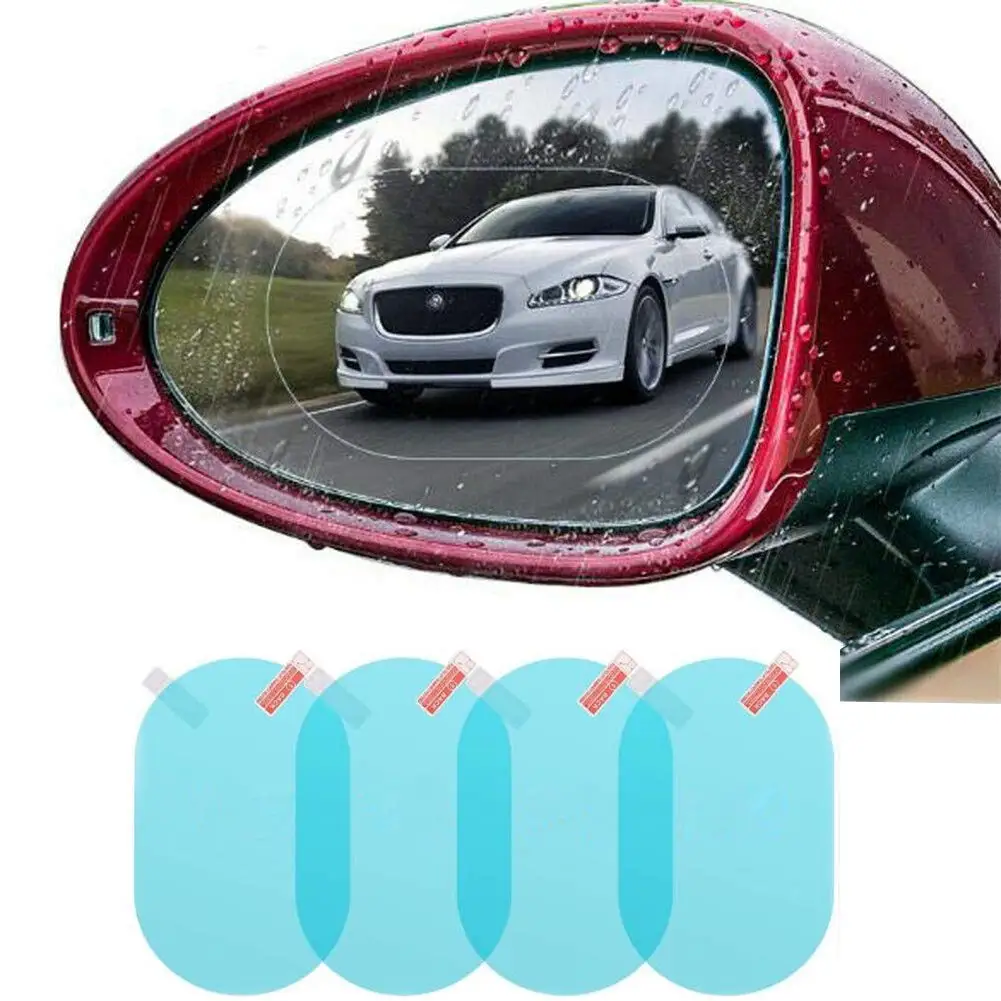 

4PCS Car Rear View Mirror Waterproof Film Side Rearview Rainproof Coating Membrane HD Nano Protective Clear Safe Driving Sticker