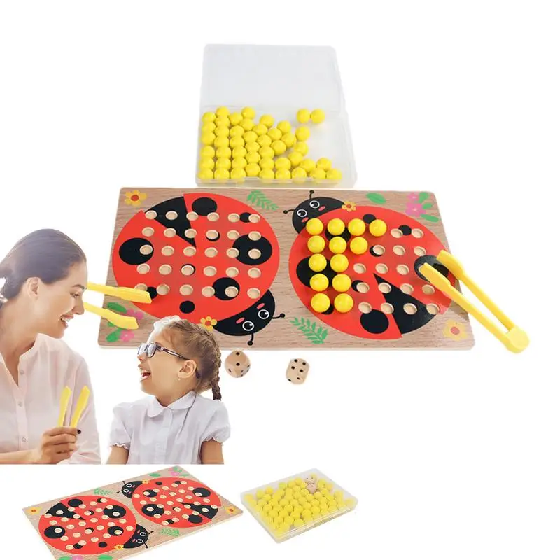 

Math Counting Montessori Board Puzzle Bead Counting Board Toys Montessori Learning Puzzle Jigsaw Clip Bead Matching Game for Kid
