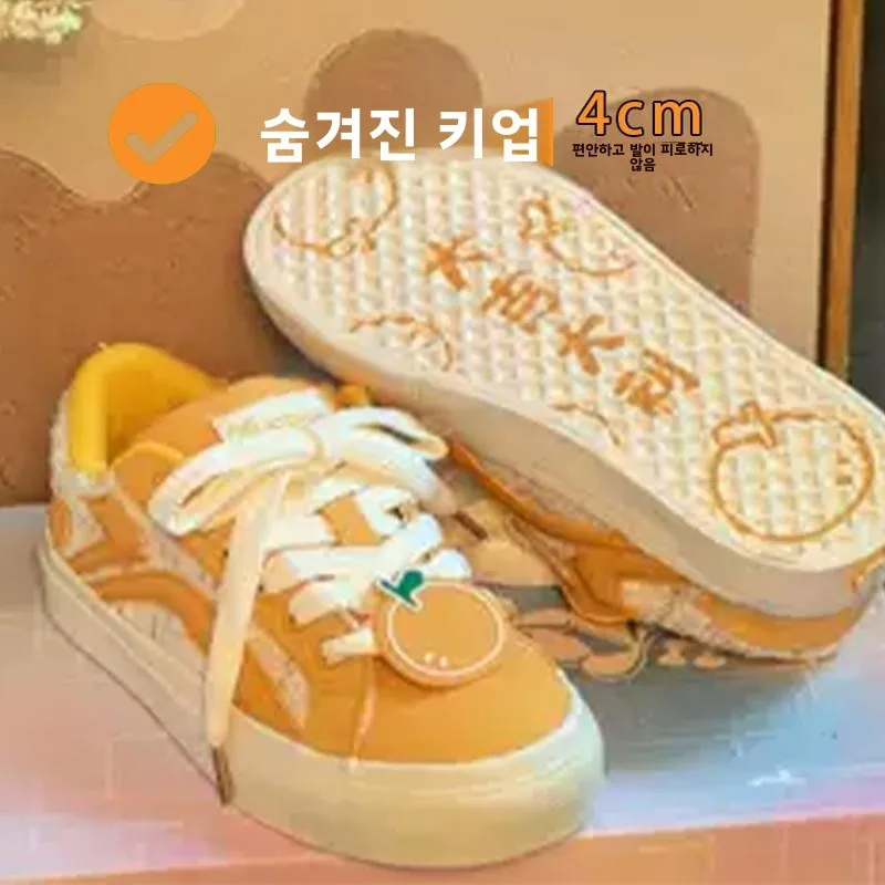 오렌지향이 나는 여름의 밝고 상큼한 신발, 사이드 디자인과 작은 향기 스타일 ..