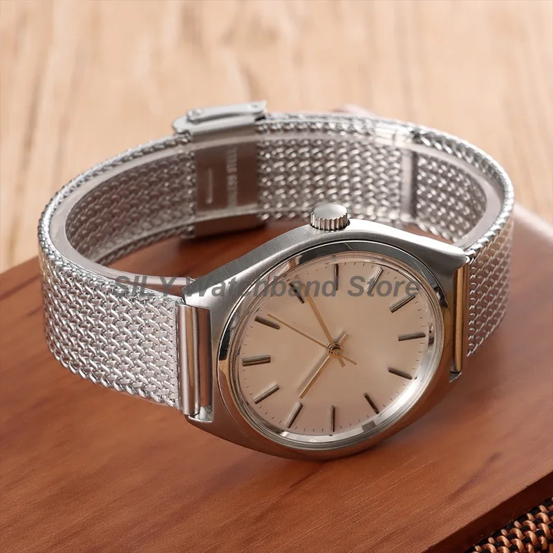 Elegant Milanese Mesh Stainless Steel Watchband Strap - Silver, Black, Rose Gold