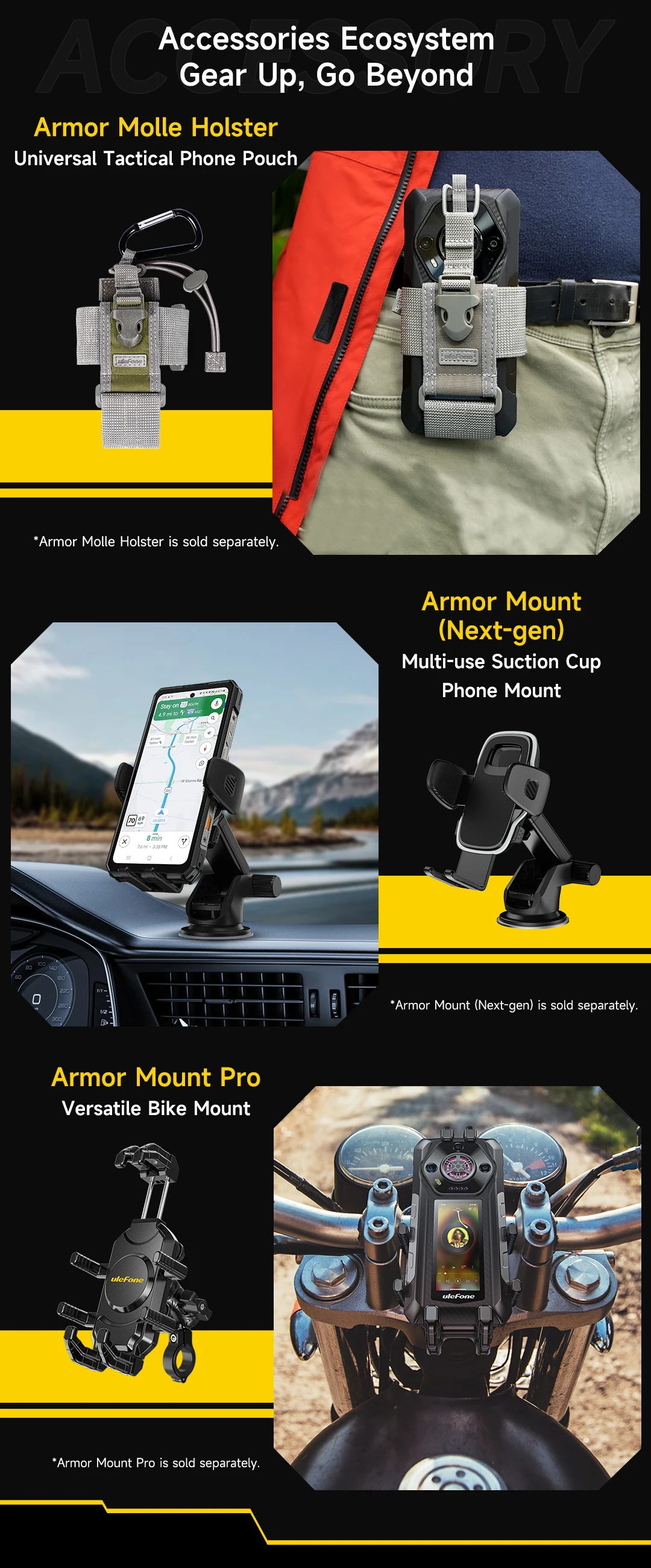Ulefone Armor 30 Pro 5G Rugged Phone Android 14 Smartphone 6.95" 120Hz 32GB+512GB 12800mAh Night Camera 64MP NFC