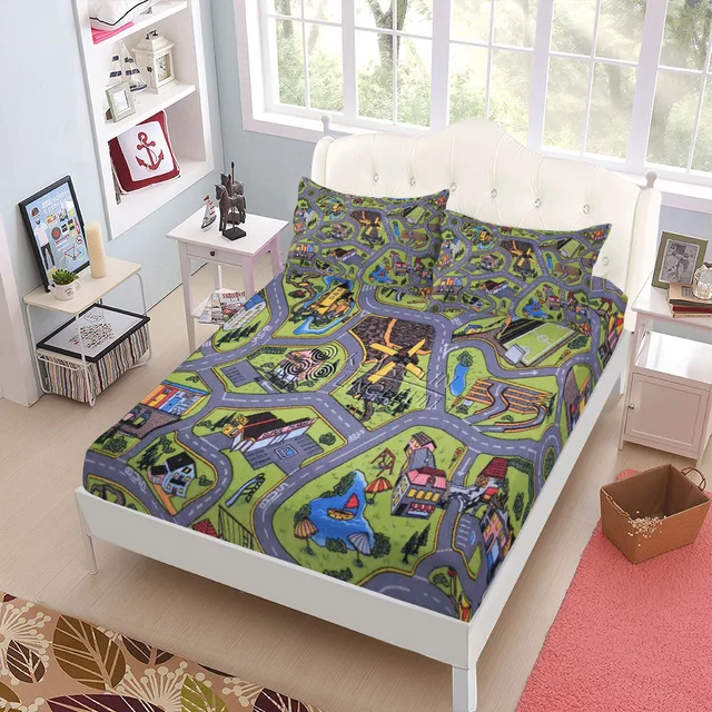 Jurassic Dinosaurs Set di lenzuola con angoli per bambini King Queen Set di biancheria da letto matrimoniale Full Size 6