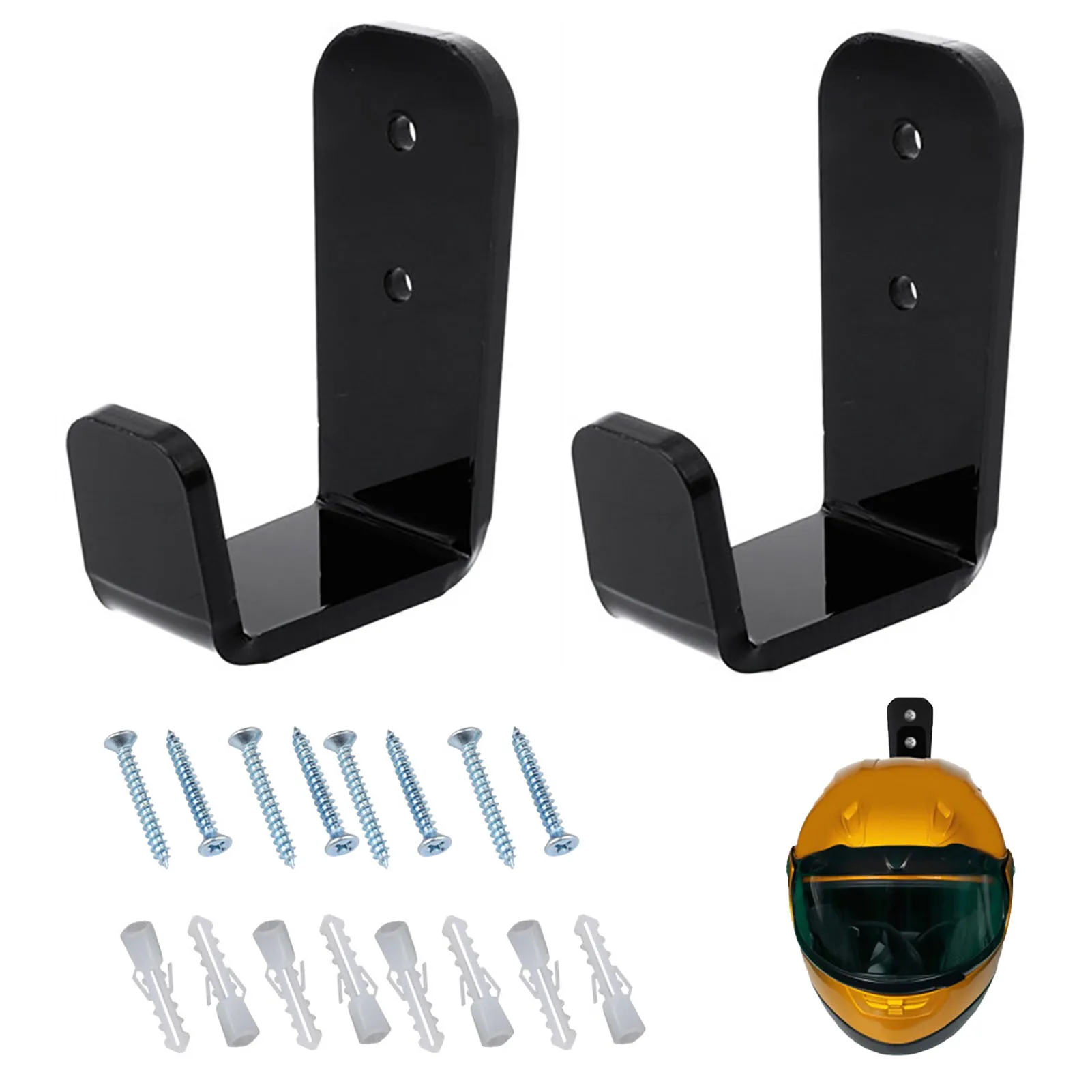 2pcs Hockey Stick Display Stand Acrylic Wall Mount Black Hockey Stick Supports Bracket Holder Horizontal Hanger 3