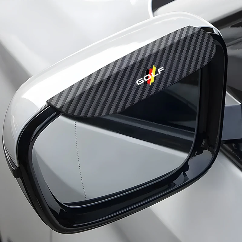 Car Side-Rear View Mirror Rain Eyebrow Carbon Fiber Waterproof Cover Visor for Volkswagen GOLF JETTA PASSAT POLO MTM Accessories