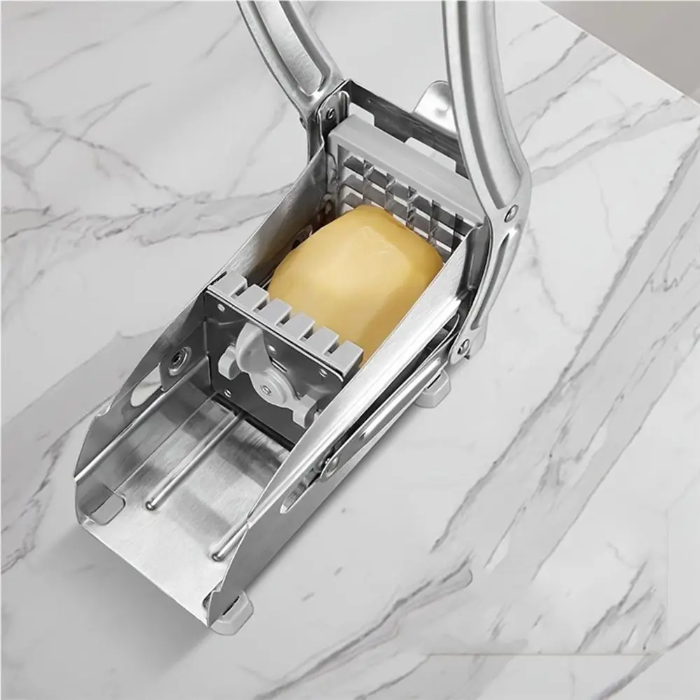 Description Picture 6 of itemStainless Steel Manual Potato Cutter 36/64 Hole Silver French Fries Cutter Machine Rust-proof French Fries Slicer Potato