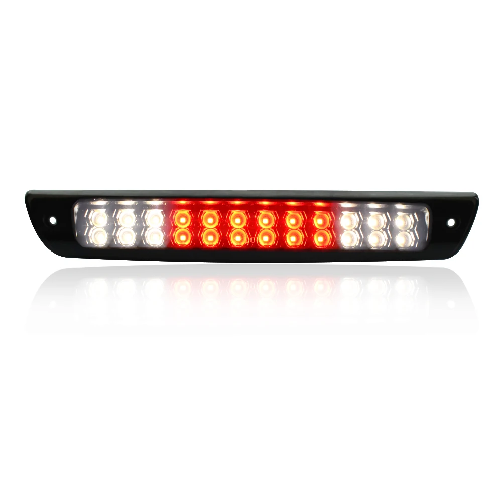Ricambio Luci Dodge Ram Terza Luce Stop LED Doppia Fila Per Dodge Ram 1500/ 2500/3500 2002-2009 - Lenti Fumé, Telaio Nero Terza Luce Stop Dodge Ram