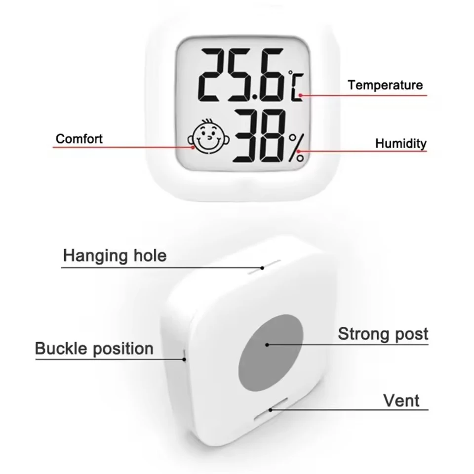 Digital Indoor Thermometer Hygrometer Temperature Humidity Meter