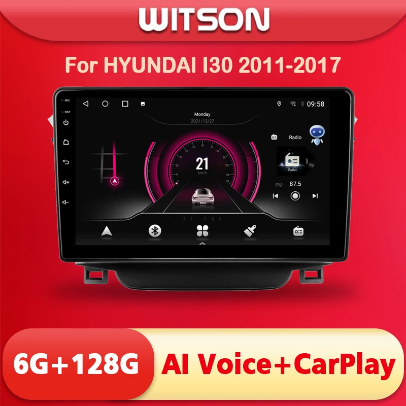 

WITSON Android 12 Car Stero for HYUNDAI I30 2011-2017 Carplay Auto GPS AI Voice IPS Screen Wifi Vehicle Radio Multimedia