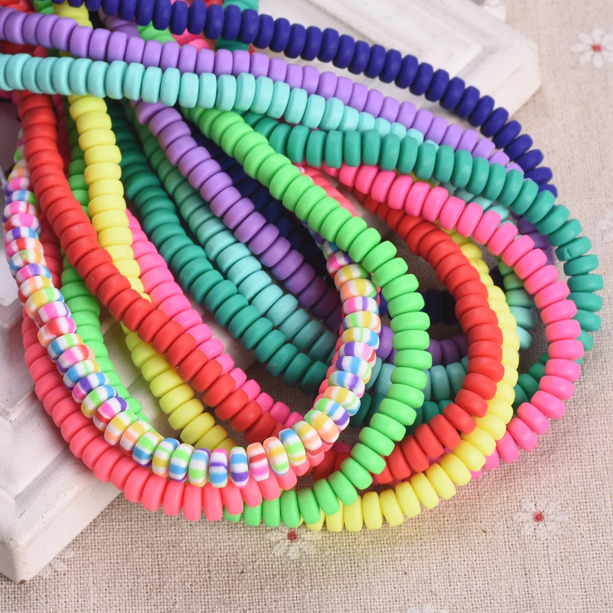 PandaHall, 100 Perline In Argilla Polimerica Con Strass - Foto 8