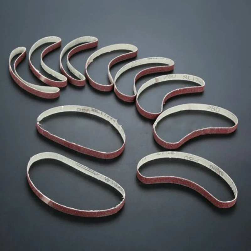 10pcs Sanding Belts 40-600 Grits Belt Sander Sanding Paper Sanding Band 330x10mm For Wood Soft Metal Polishing Grinding Belts