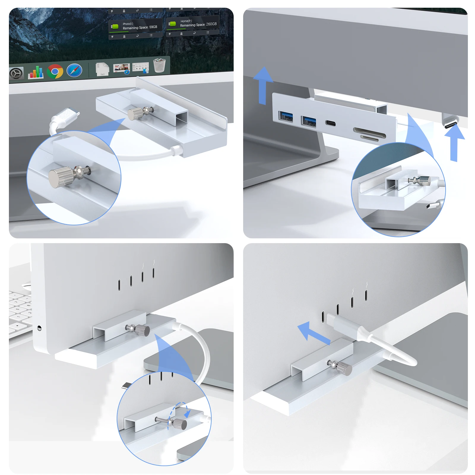 CABLETIME Ϳ USB C Ŭ , ̸ 2021 CŸ to USB 3.0, USB C SD TF ī , ̸ AOC  H51