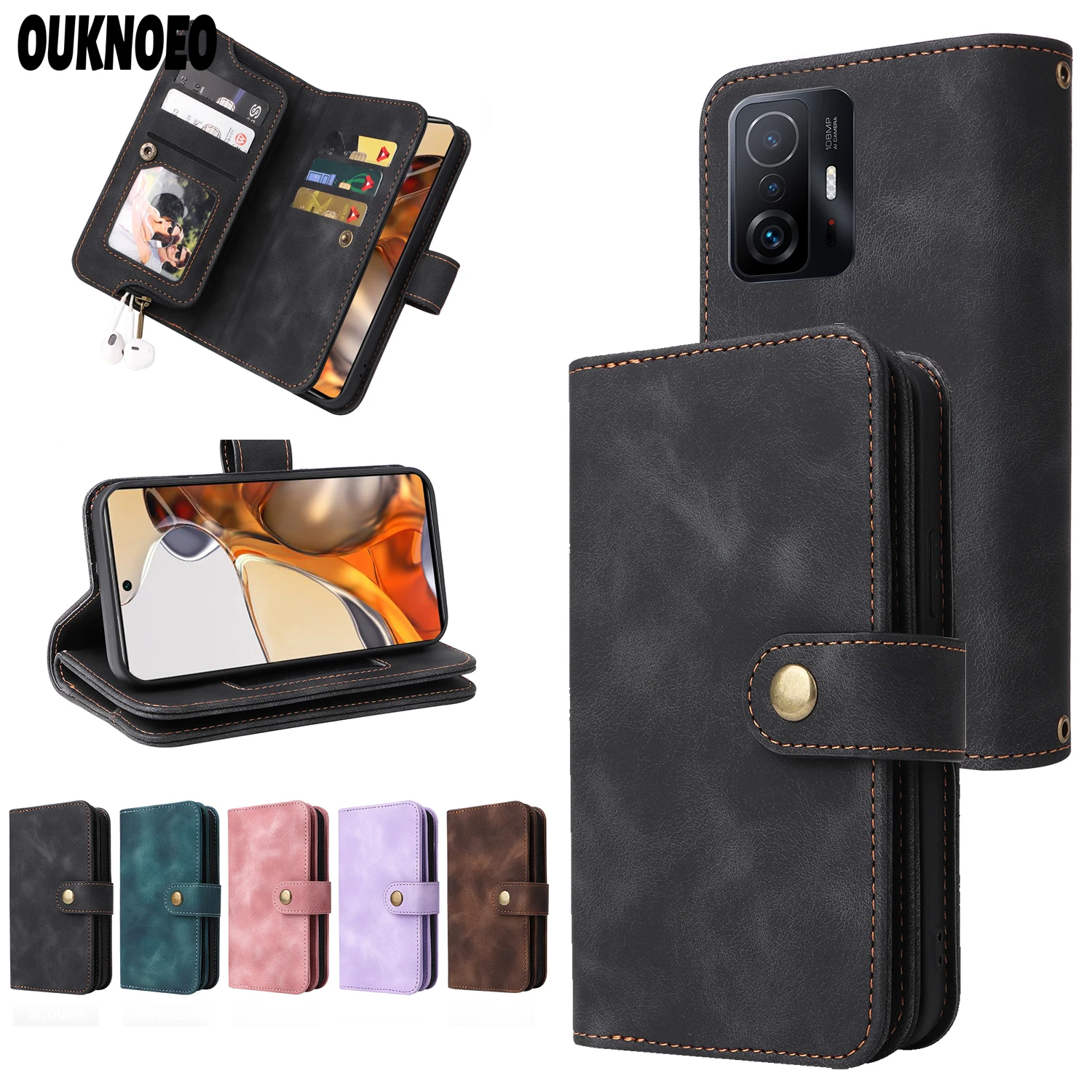 

Кожаный чехол-бумажник для Xiaomi 10T 11T Pro Poco F3 X3 M4 X4 Pro 5G для Redmi Note 11T Pro 11s 10s K30s K40 Pro 4G
