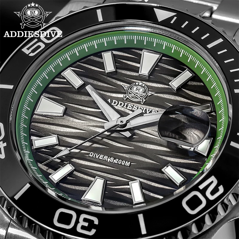 ADDIESDIVE Japanese Quartz AD2514 Dive Watch 200M Water Resistance