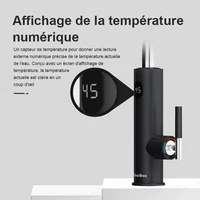 Briwellna robinet électrique avec bec universel chauffe-eau 220V robinet de chauffage chauffe-eau instantané robinet en acier inoxydable Geyser 4