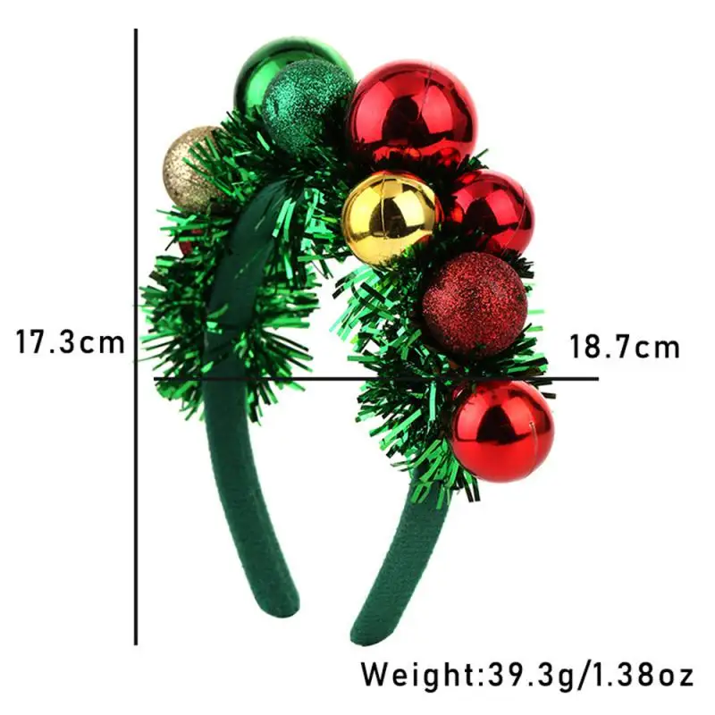 Christmas Headbands Green Headwear Christmas Gifts For Children Women Girls Cosplay Hair Hoop Party Headdress
