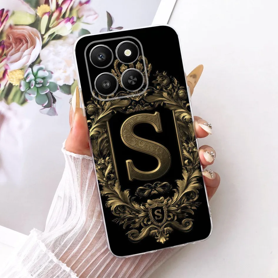 Clear Luxury Crown Letter Silicone Couple Phone Case - Soft and Stylish Protection