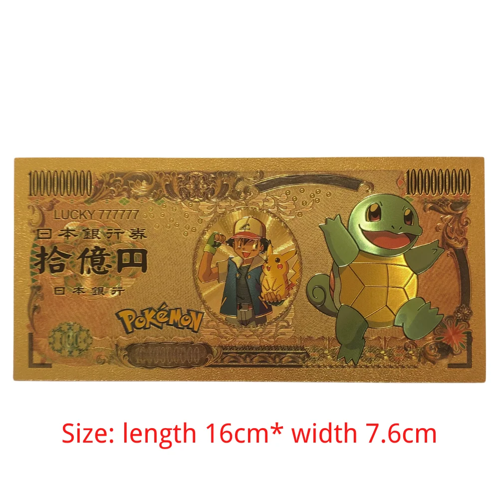 2022 anime Pokemon letter Gold Card Magic Baby commemorative gold coin collection coin Pikachu playing games children's toy gift