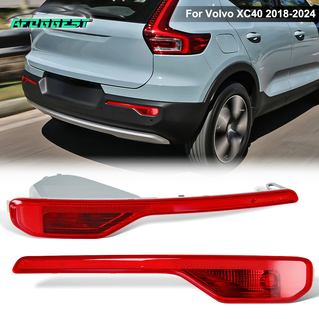 Rear Bumper Reflector Light For Volvo XC40 2018 2019 2020 2021 2022 ...